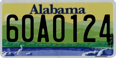 AL license plate 60AO124