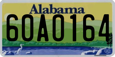 AL license plate 60AO164