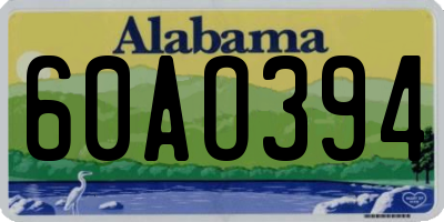 AL license plate 60AO394