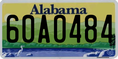 AL license plate 60AO484