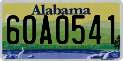 AL license plate 60AO541