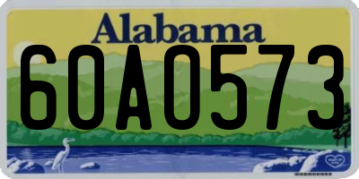 AL license plate 60AO573