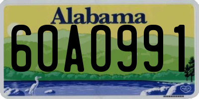 AL license plate 60AO991