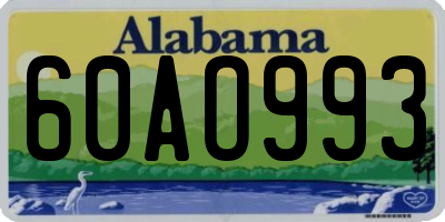AL license plate 60AO993