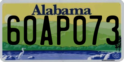 AL license plate 60AP073