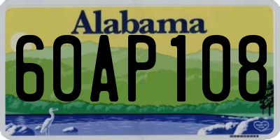 AL license plate 60AP108