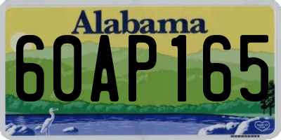 AL license plate 60AP165
