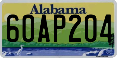 AL license plate 60AP204