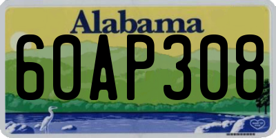 AL license plate 60AP308