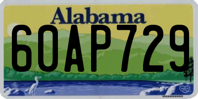 AL license plate 60AP729