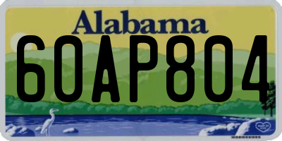 AL license plate 60AP804