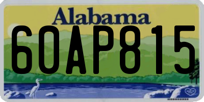 AL license plate 60AP815