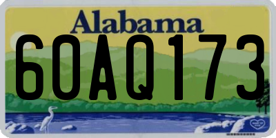 AL license plate 60AQ173