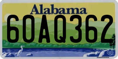 AL license plate 60AQ362