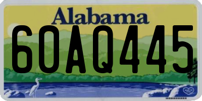 AL license plate 60AQ445