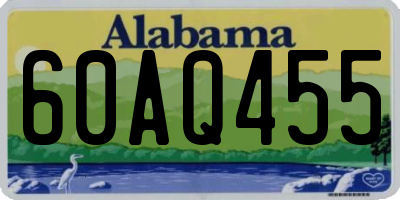 AL license plate 60AQ455