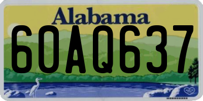 AL license plate 60AQ637