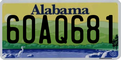 AL license plate 60AQ681