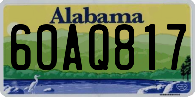 AL license plate 60AQ817
