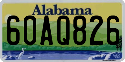 AL license plate 60AQ826