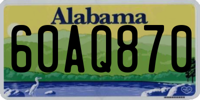 AL license plate 60AQ870