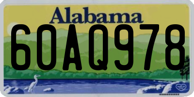 AL license plate 60AQ978