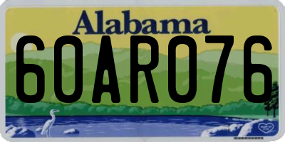 AL license plate 60AR076