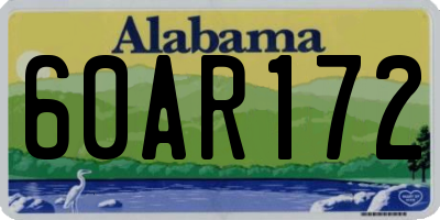 AL license plate 60AR172