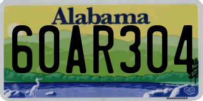 AL license plate 60AR304