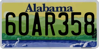 AL license plate 60AR358