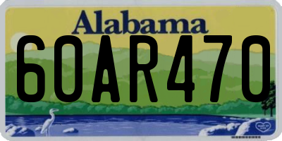 AL license plate 60AR470