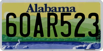 AL license plate 60AR523