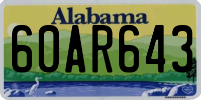 AL license plate 60AR643