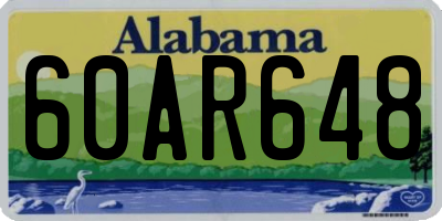 AL license plate 60AR648