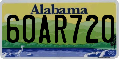AL license plate 60AR720
