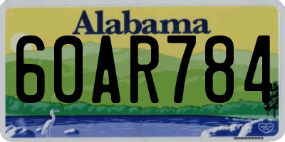 AL license plate 60AR784