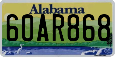 AL license plate 60AR868
