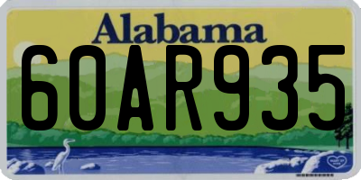 AL license plate 60AR935
