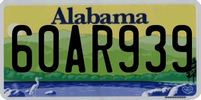 AL license plate 60AR939