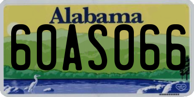 AL license plate 60AS066