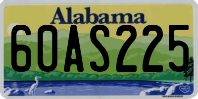 AL license plate 60AS225