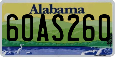 AL license plate 60AS260