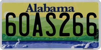 AL license plate 60AS266
