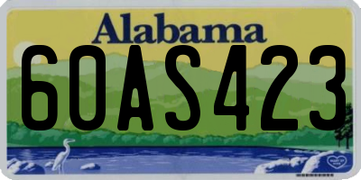 AL license plate 60AS423