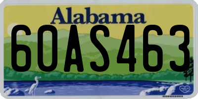 AL license plate 60AS463
