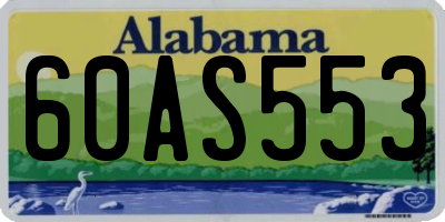 AL license plate 60AS553