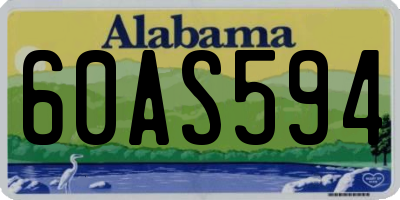 AL license plate 60AS594