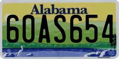 AL license plate 60AS654