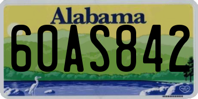 AL license plate 60AS842