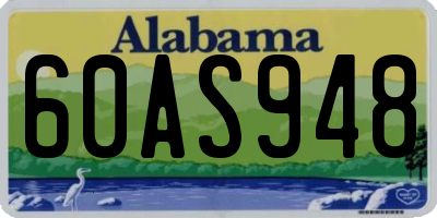 AL license plate 60AS948